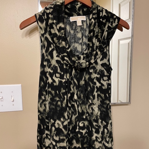 Michael Kors cowl neck sleeveless animal print top, Size S - Picture 1 of 3